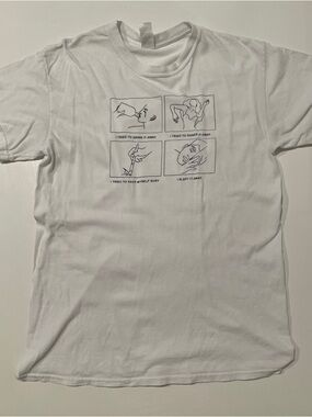 Solange Cranes in the Sky comic strip white Gildan t shirt